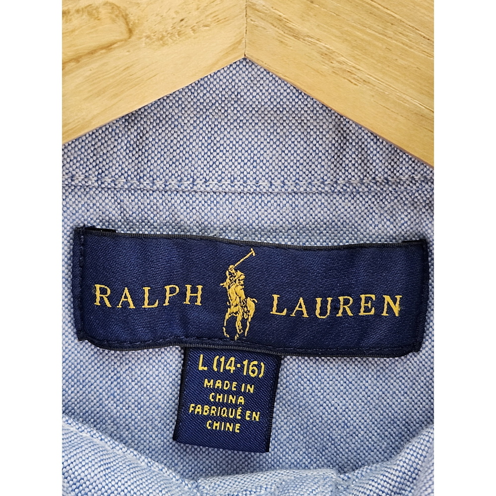 Ralph Lauren Oxford Shirt 100% Cotton Button-down Boys Size L (14-16) - Picture 4 of 10